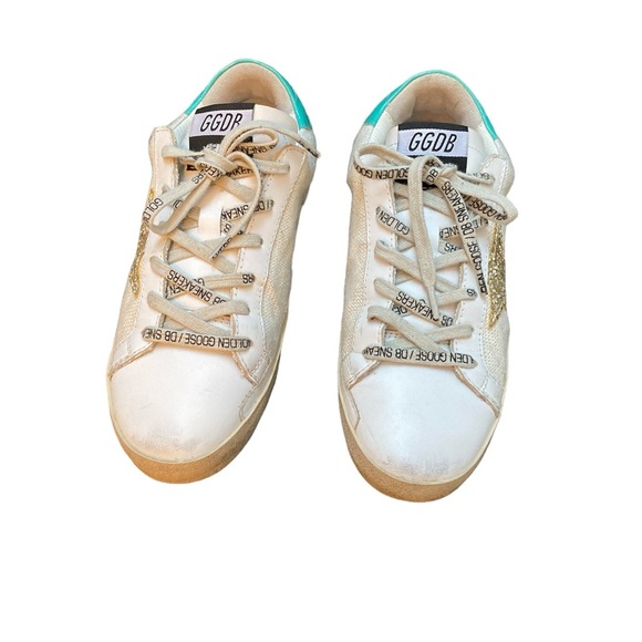 Golden Goose GGDB Canvas & White Superstar Sneakers size 7 - Picture 2 of 9